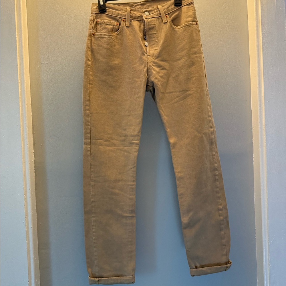 Levi's Women’s 501 Straight Jeans in Tan